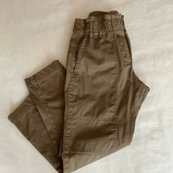 Brunello Cucinelli Belted Elasticized Waist Cargo Pants Vintage Brown Small - Picture 2 of 13